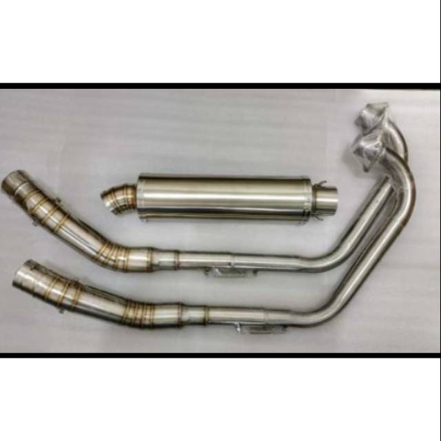 KNALPOT RACING STAINLES POLOS D50 PNP VIXION CBR SONIC MX KING SATRIA FU BISON VERZA MINERFA DLL