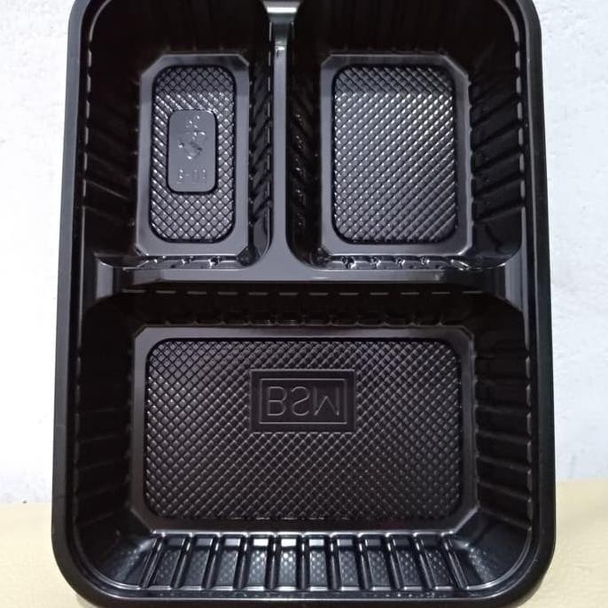 Mika Bento Sekat 3 - Lunch Box Sekat 3 - Kotak Bento (Isi 50 pcs)