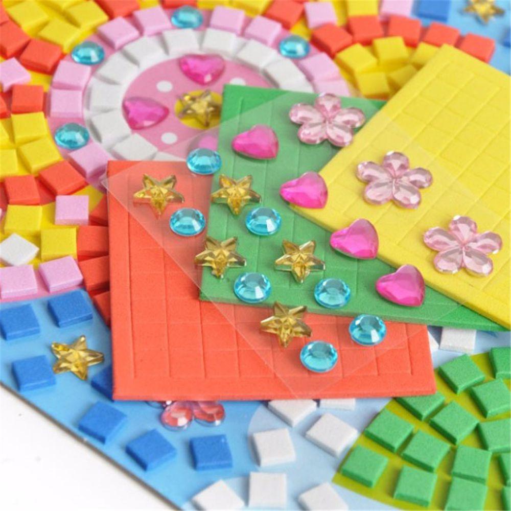 Suyo 3D Mosaics Puzzle Kreatif DIY Kits Stiker Edukasi Dini