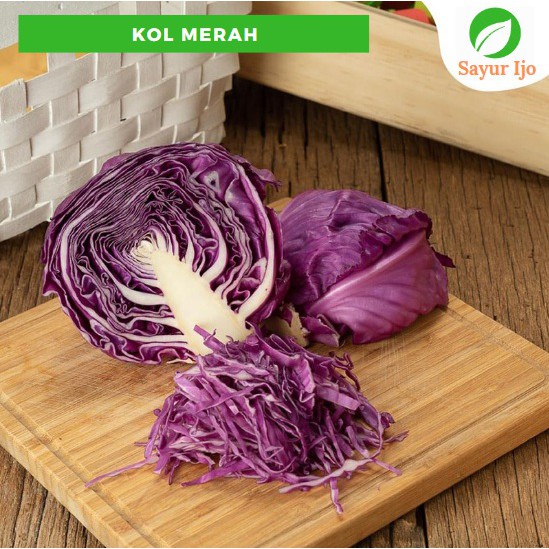 

Kol Ungu 400 - 500 Gram Per Pcs Fresh Grade A Red Cabbage Kubis Merah Sayur Hijau Segar