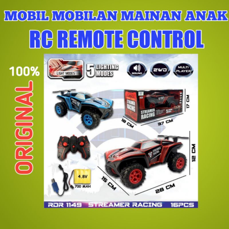 Mainan Anak2 Laki Laki / Cowok Mobil RC Remot RDR1149