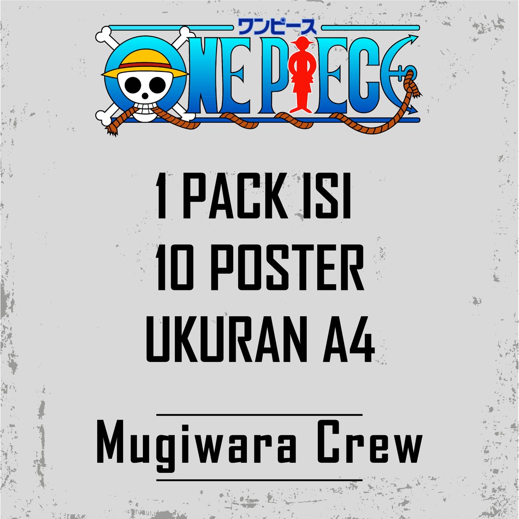 Paket Bendera + Poster Bounty Kru Mugiwara terbaru