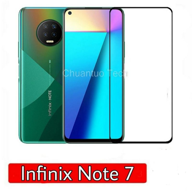 Infinix Note 7 New Tempered Glass Full Layar Anti gores Kaca