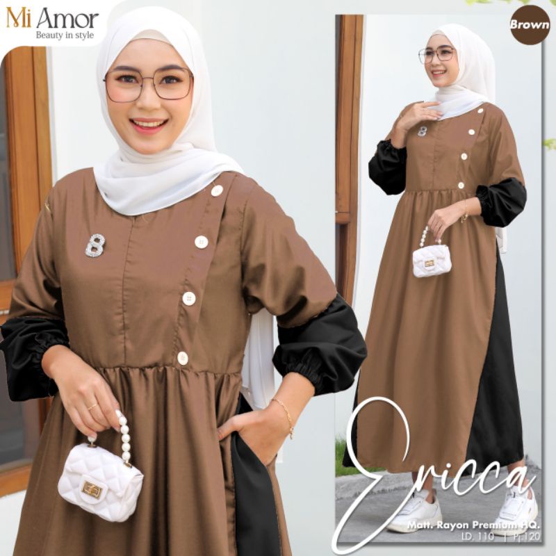 ANGGRAINI ~ MI AMOR ~ ORIGINAL BRAND SOLO ~ MIDI DRESS ~ DRESS BUSUI ~ GAMIS MUSLIMAH ~ OOTD GAMIS ~