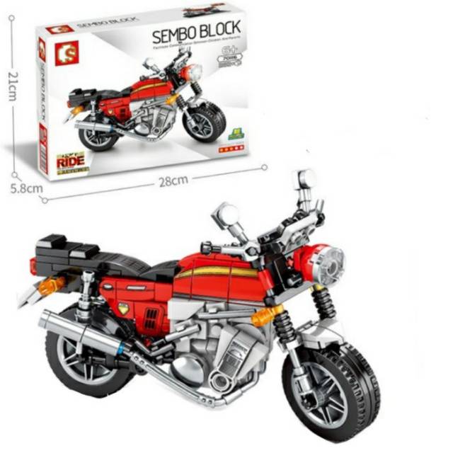 HT - Bricks Motor Honda Technic Street Racer Ride Sembo Block 701116