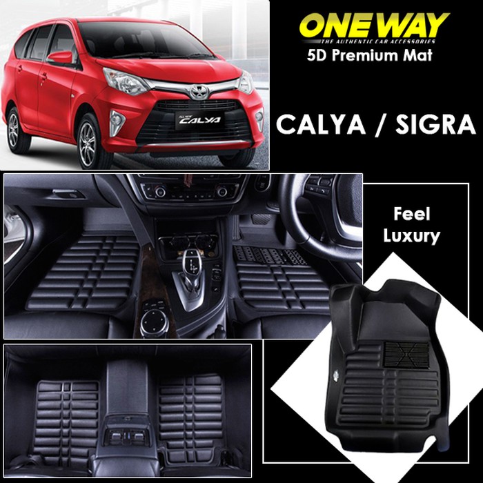 Karpet Mobil Toyota Calya Premium 5d Mat Oneway Hitam Anti Air Debu Shopee Indonesia