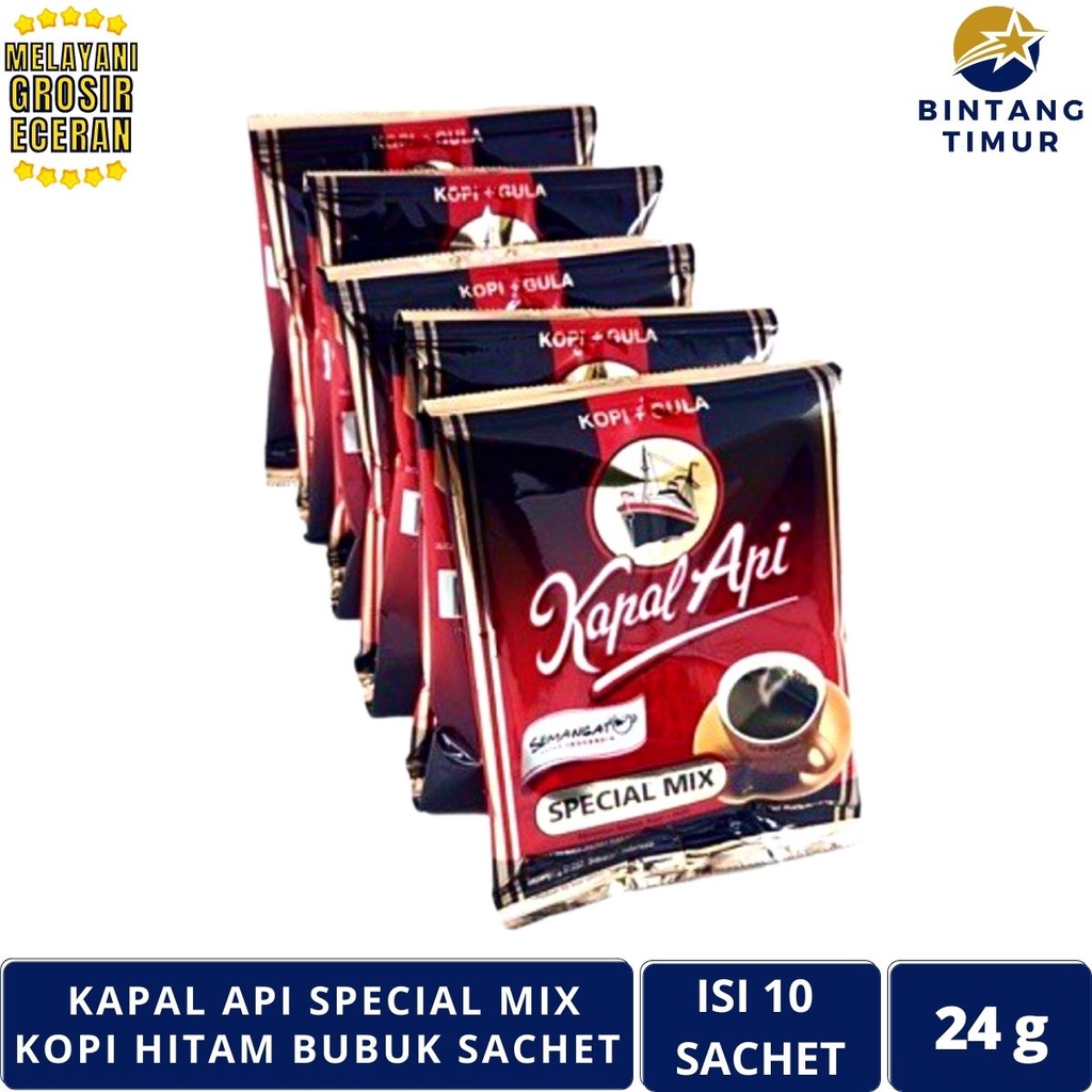 

KAPAL API Isi 10 Sachet/24g Special Mix Kopi Hitam Bubuk Saset