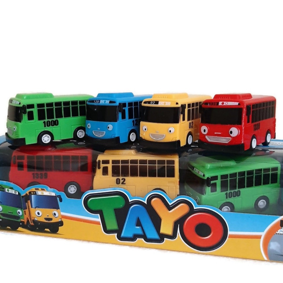 Mainan Anak Mobilan  Bus Tayo1 Set isi 4 Pcs