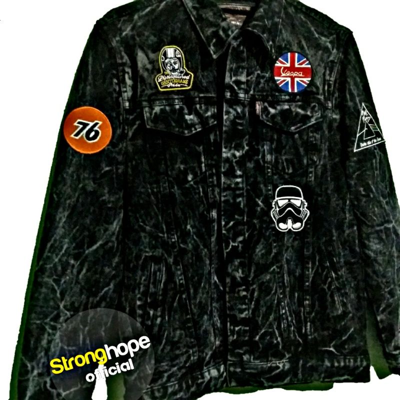 Jacket denim pria / jacket denim wanita / jacket denim wanita oversize / jacket denim full patch