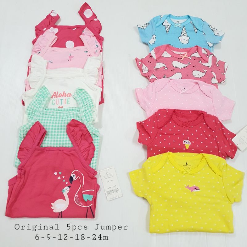 5pcs Jumper/Jumper Bayi/Romper/Baju Bayi