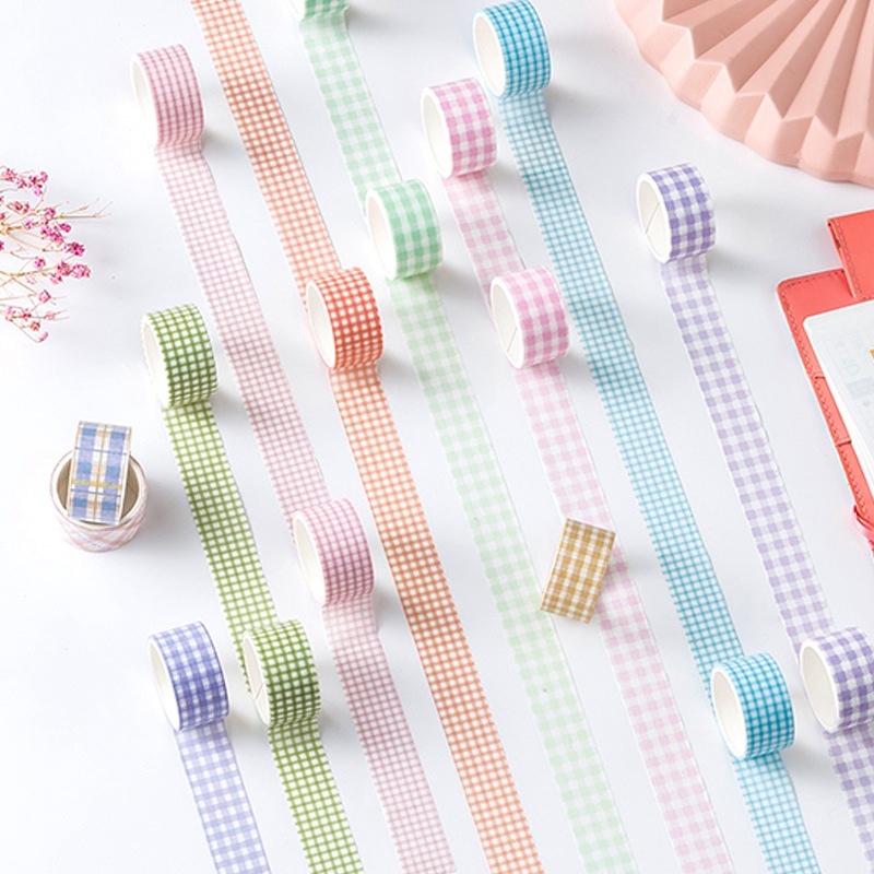 

Washi tape Grid plaid 2cm for scrapbook journaling/ selotip kertas/ isolasi kertas/ DIY journal diary/ masking tape