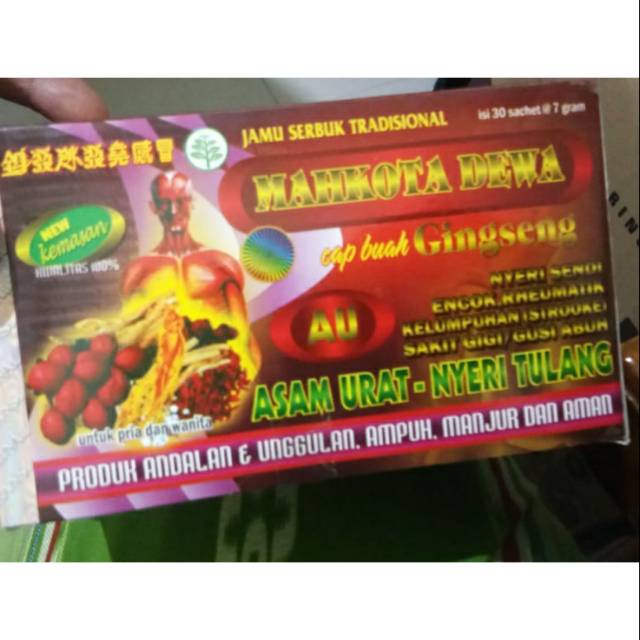 

Mahkota dewa serbuk asam urat