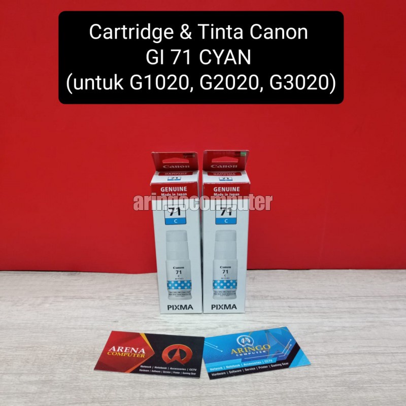 Cartridge &amp; Tinta Canon GI 71 CYAN (untuk G1020, G2020, G3020)