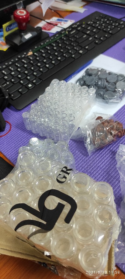 Botol Kaca Mini Vial 3 Ml Tutup Rubber Stoper / Botol Pernak Pernik