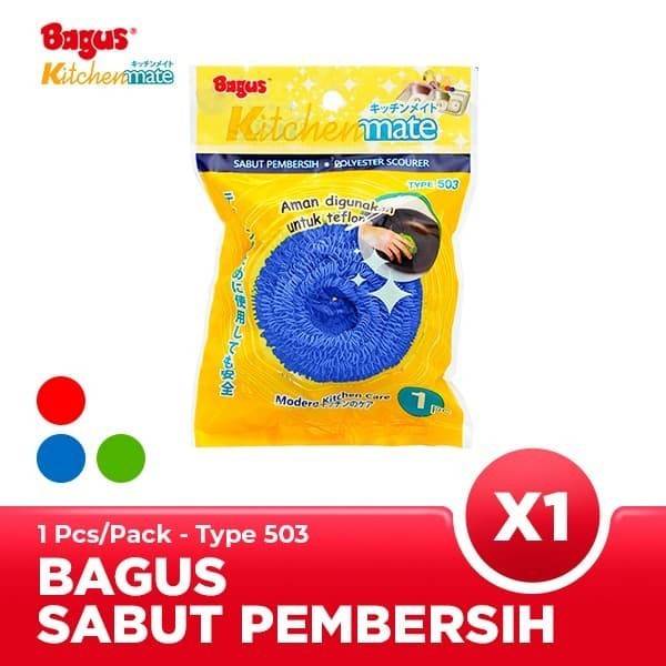 Bagus Kitchenmate Sabut Polyester 1's - Type-503 - Warna Acak