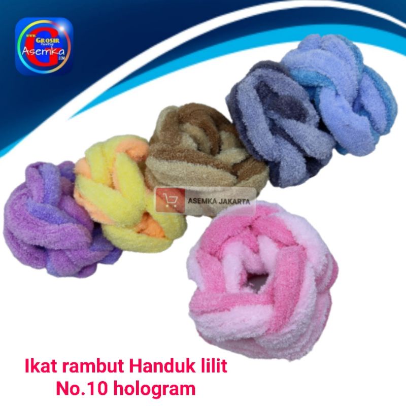 GPA Ikat Rambut 6pcs Donut Lilit Handuk Besar No.10 Tebal Grosir