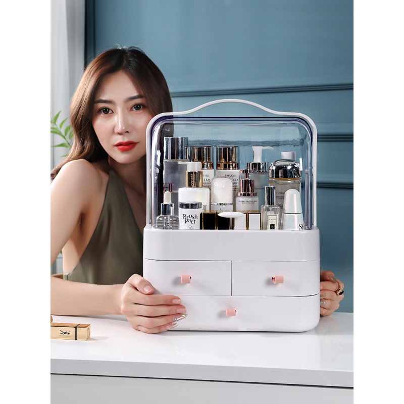 Rak Kosmetik Jinjing Laci Tempat Kosmetik Make Up Storage Akrilik Penyimpanan Alat Rias Skincare