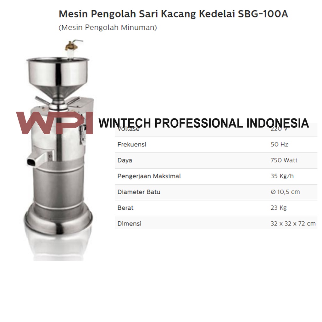 FOMAC SBG-100A Mesin Pengolah Susu Kedelai - Mesin Susu Kedelai