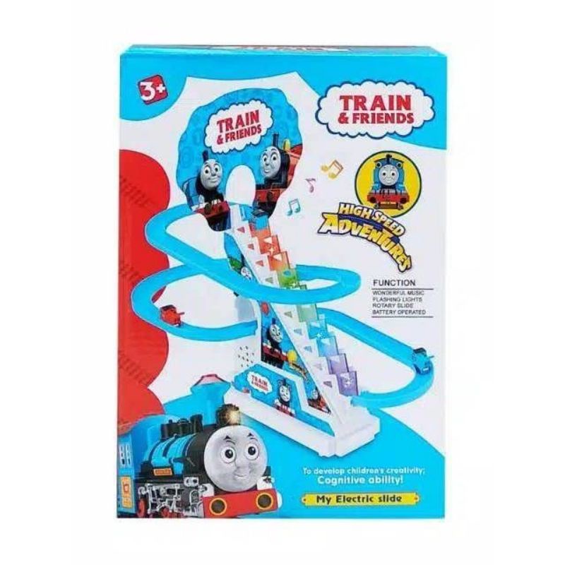 MAINAN ANAK TRACK SLIDE KARAKTER ATAU TRACK TANGGA SUPER KEREN