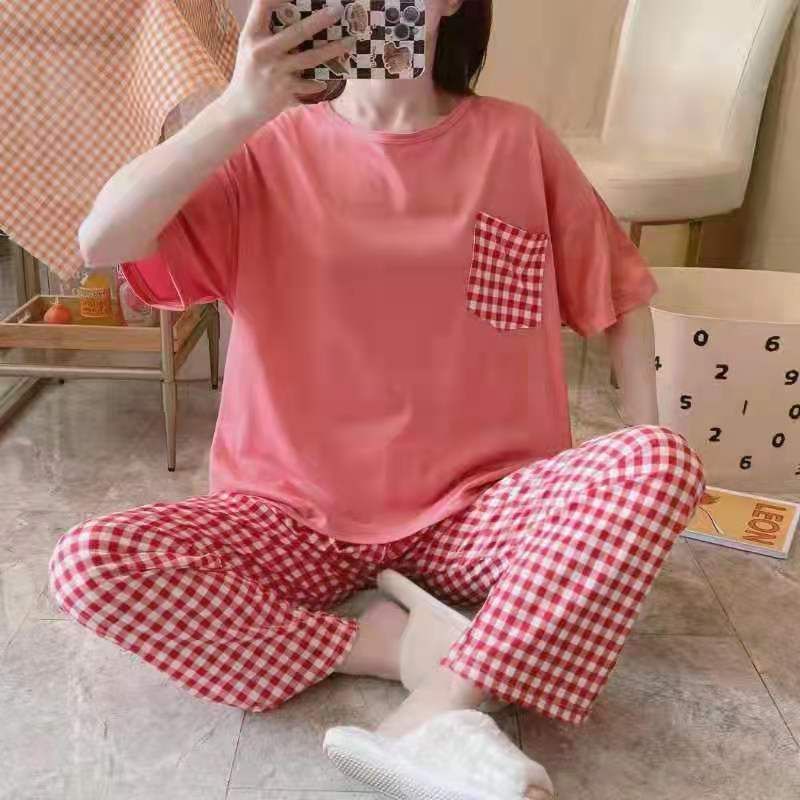 Piyama CP wanita baju tidur import jumbo/bigsize-CP SAKU PINK