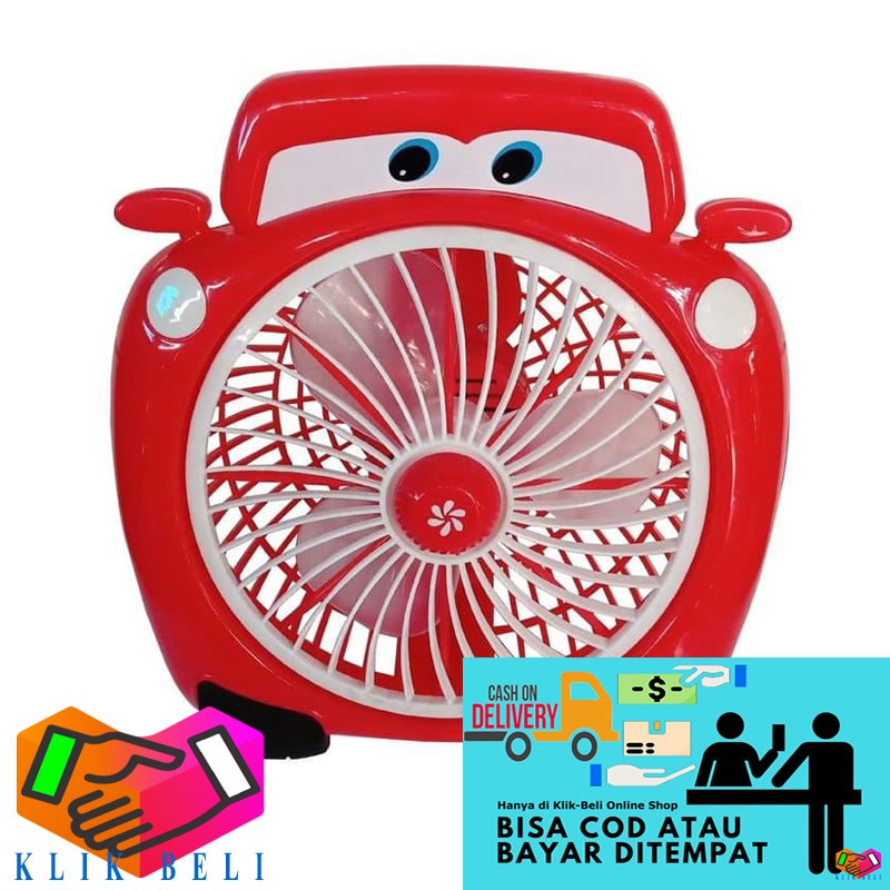 Kipas Angin Karakter Meja Desk Fan Ukuran 10 Inch Box Fan 2 Speed Kecepatan