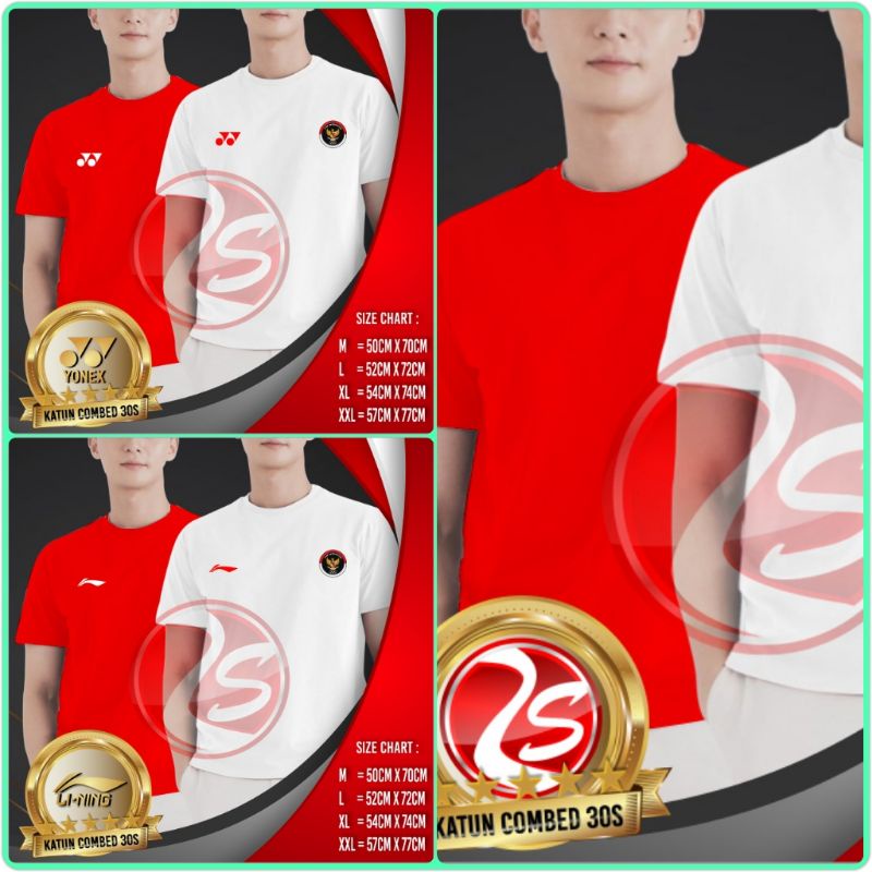Kaos badminton combed olimpiade timnas indonesia - Baju olimpiade indonesia murah