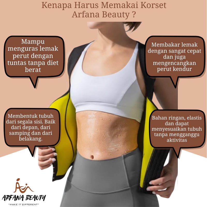 Korset Perut Cami Hot Waist Cincher Baju Pembakar Lemak  Korset Pelangsing Baju Olahraga Wanita