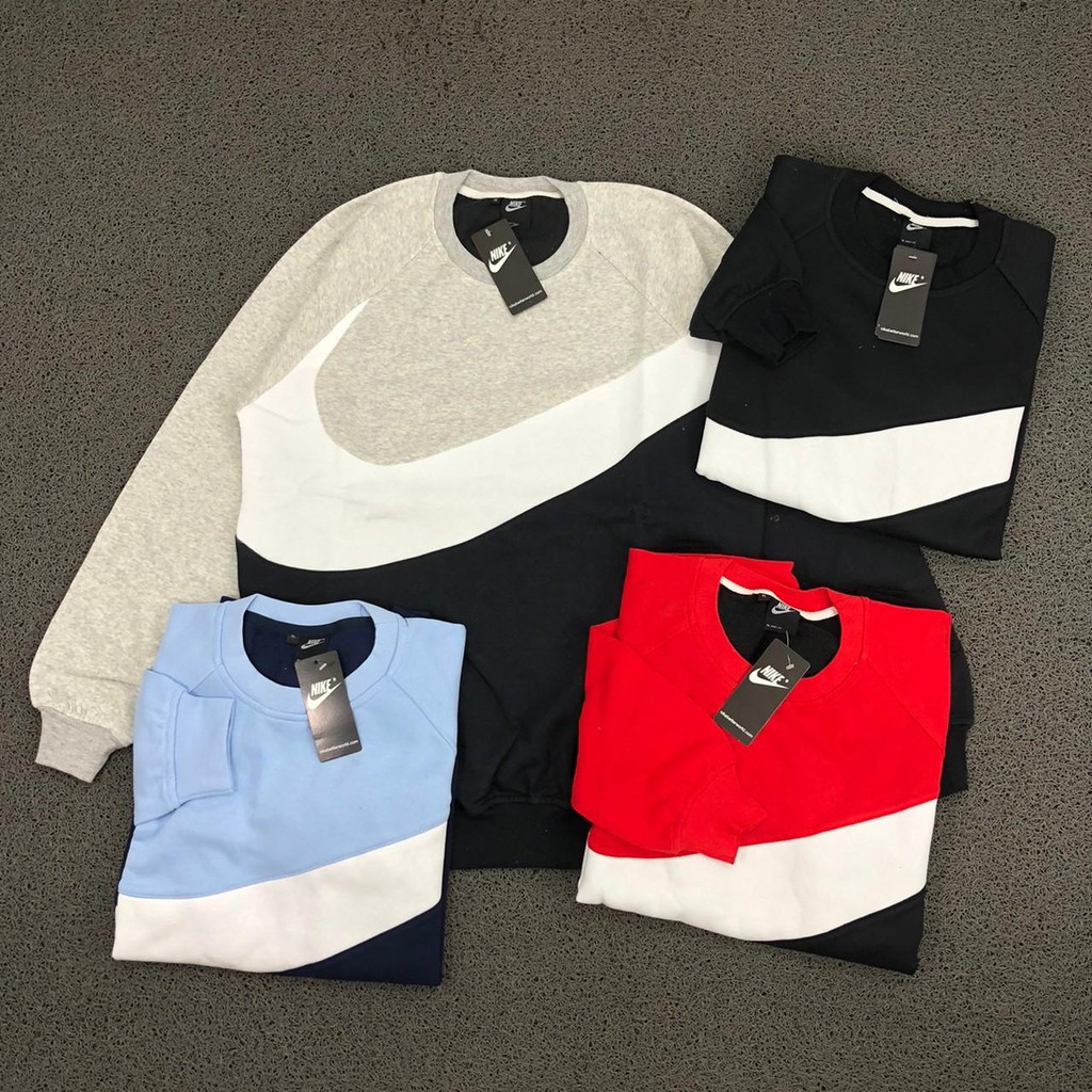 JAKET SWEATER CREWNECK NIKE BIG LOGO 4 VARIANTS