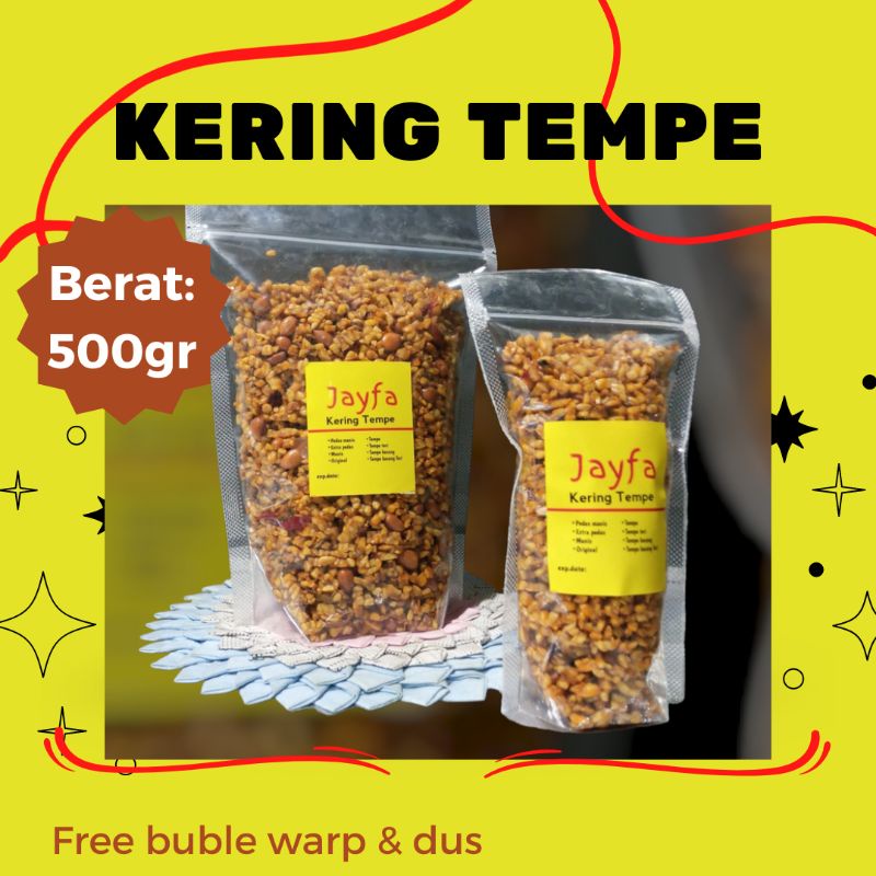 

Kering Tempe/Orek Tempe Pedas Manis/Balado 500grk