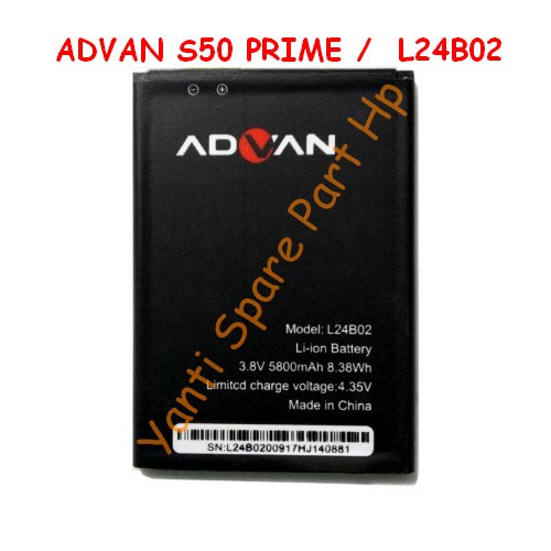 Baterai Advan S50 Prime L24B02 Orignal New