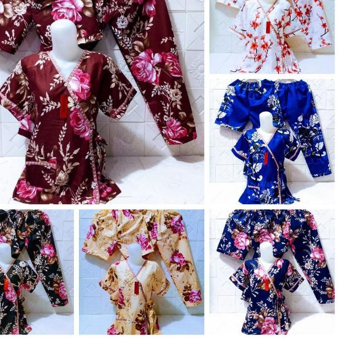 ✬ Piyama Kimono 3in1 motif bunga ✿
