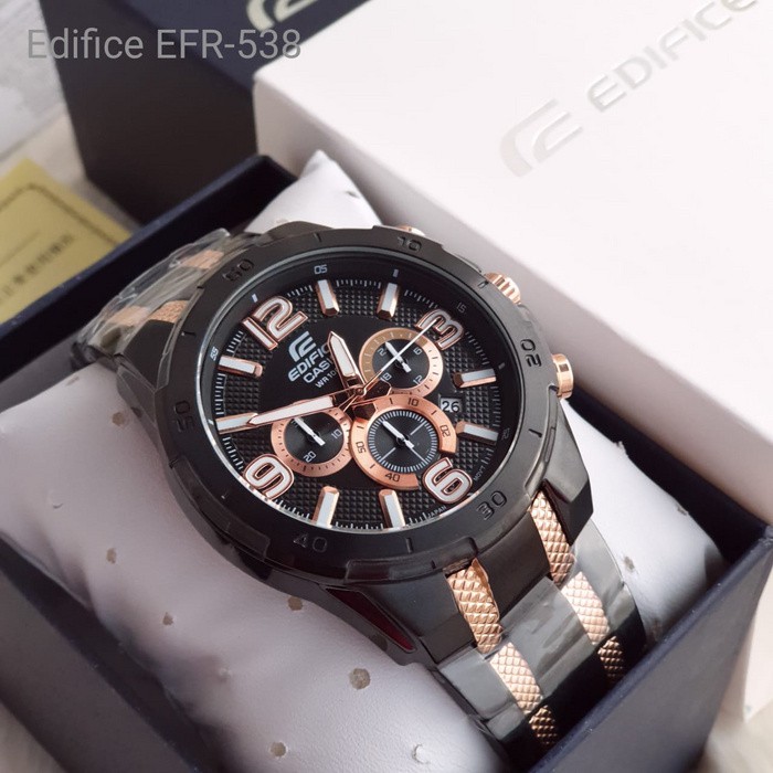 Jam Tangan Pria Casio Edifice Type EFR 538 Ori Free Yes