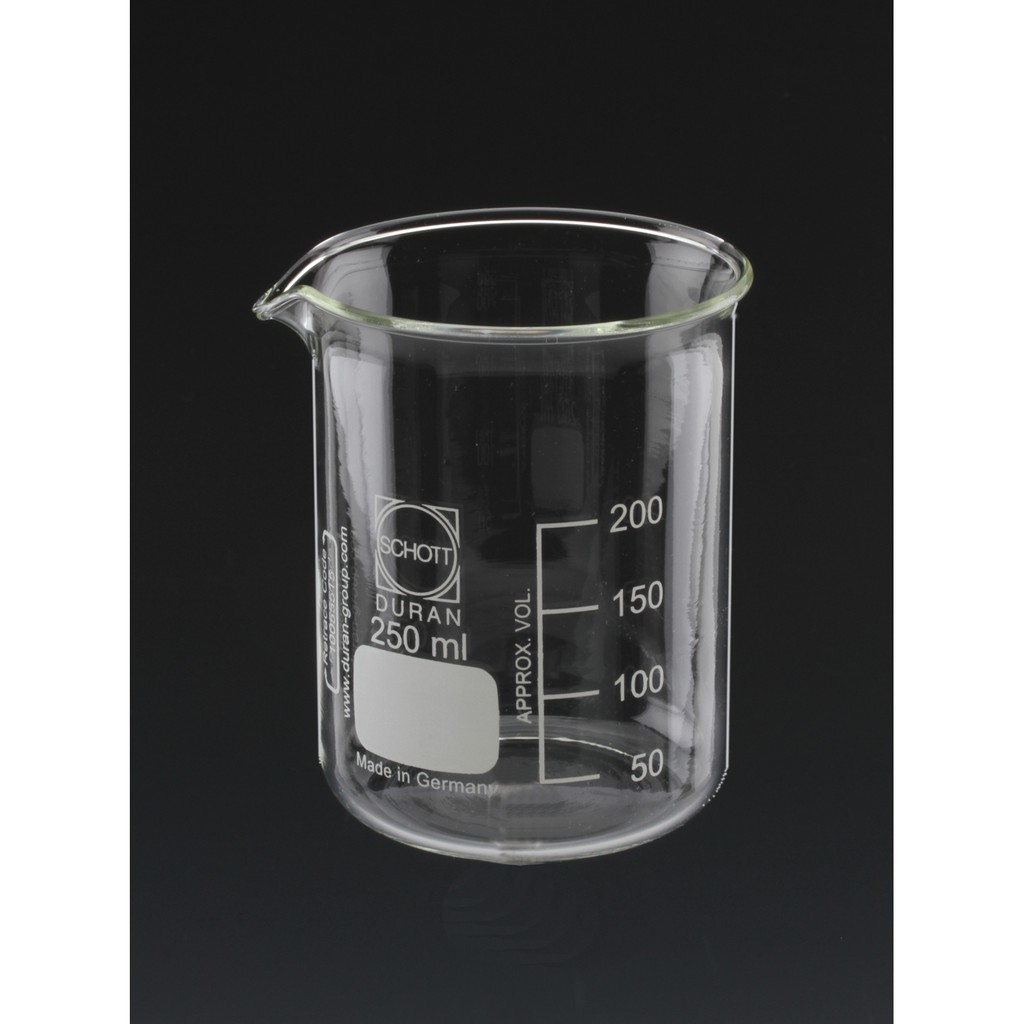 Beaker glass low form cap 400 ml DURAN Gelas piala  