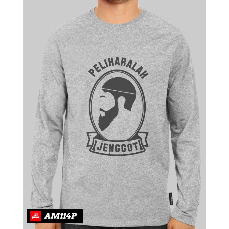 KAOS DAKWAH PRIA ANA MUSLIM AM114P PELIHARALAH JENGGOT