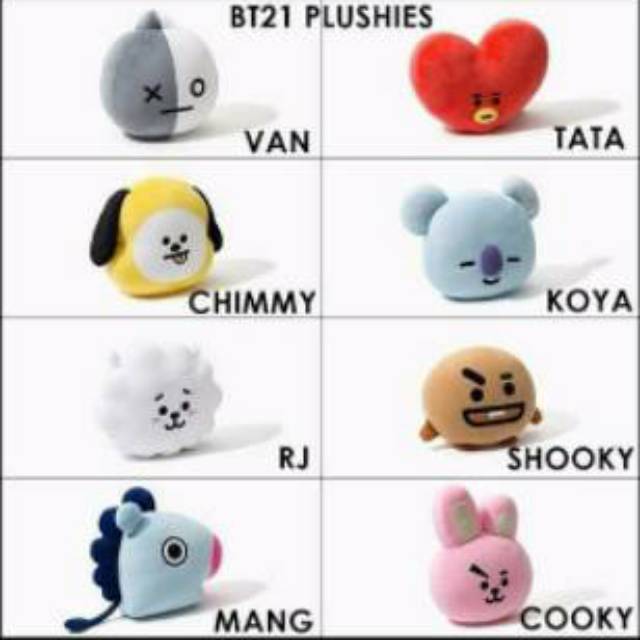 BTS BT21 Sticker 3D Gambar Kartun Stiker Line isi 23 Handphone HP S001