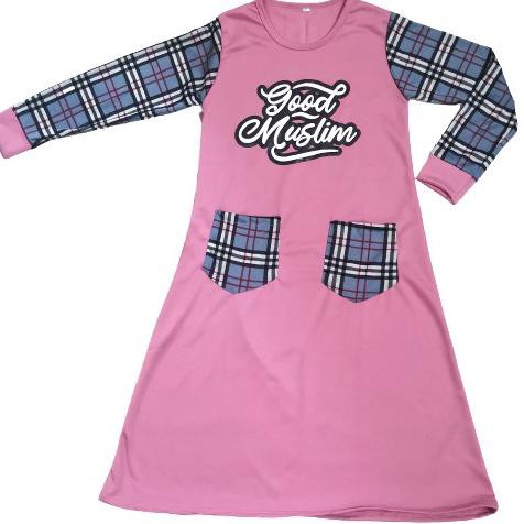 

A.1.W.0.0.5gamis abg remaja kotak tulisan GOOD MUSLIM/kantong kotak/bahan tebal |R3kom3nd3ds
