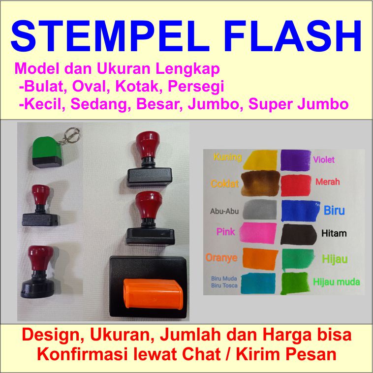 

Promo Stempel Flash / Stempel Warna Custom Murah / Cetak Stempel Flash 80sd300