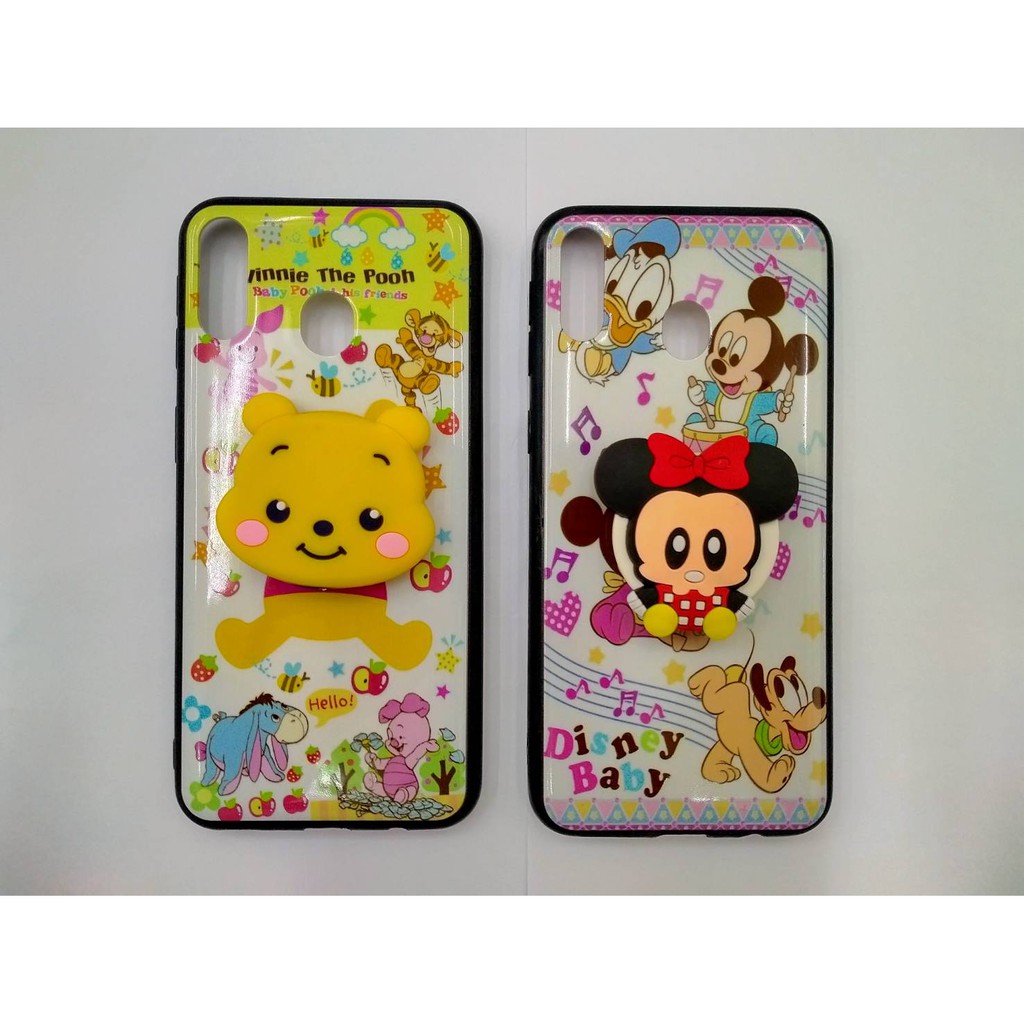 CASE SAMSUNG M20 Case Fuze Glass Popsocket Kartun