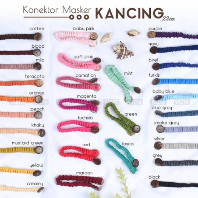 Konektor masker tali kancing pengait masker hijab earloop