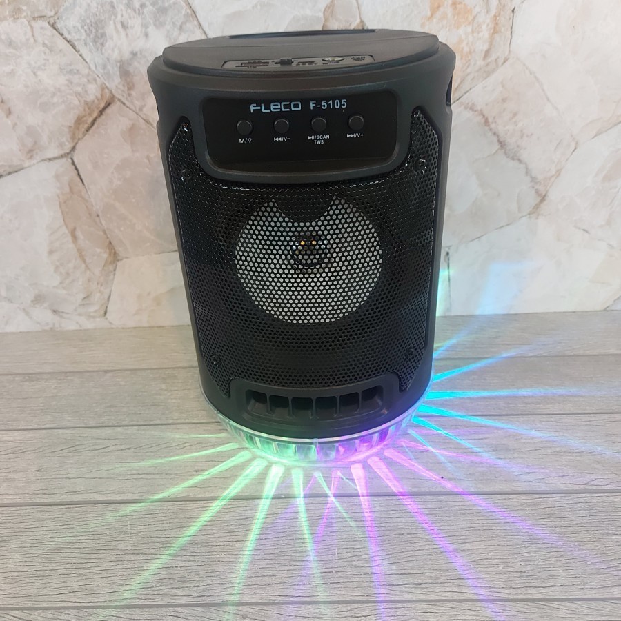 COD SPEAKER BLUETOOTH FLECO F-5105 LED PLUS MIC KARAOKE//SALON AKTIF