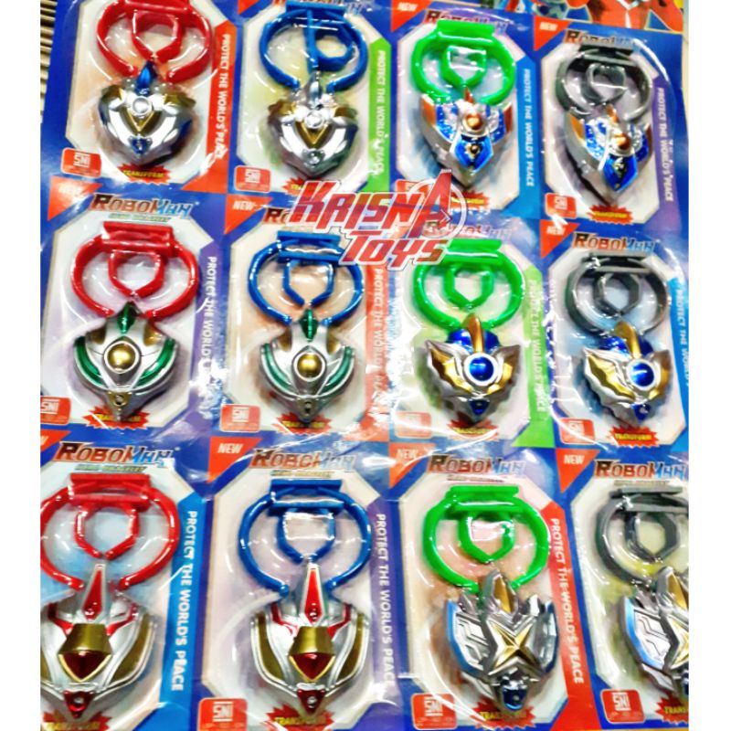 MAINAN ANAK GELANG ULTRAMAN/CINCIN BERUBAH ULTRAMAN ZERO isi 12 pcs/Lembar