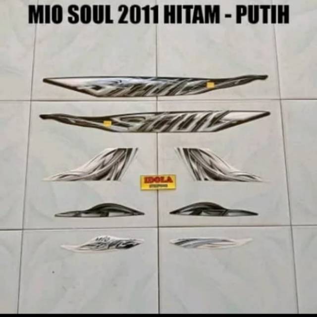 Striping Mio Soul 2011 Hitam-Putih