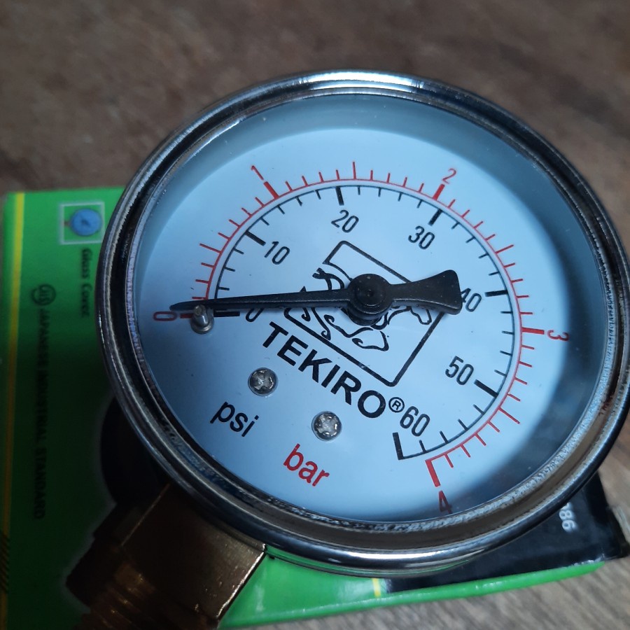 Pressure Gauge TEKIRO Manometer Boiler Setrika Uap 4 6 10 BAR PSI