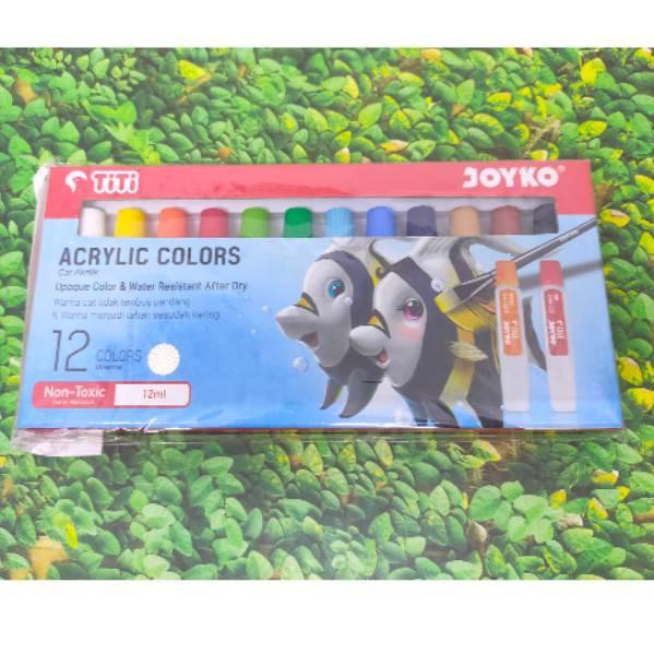 

>Cat Acrylic colors 12 warna TITI JOYKO Berku4litas,,<