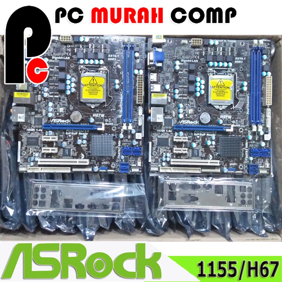 Mainboard Mobo Motherboard LGA 1155 H67 Asrock