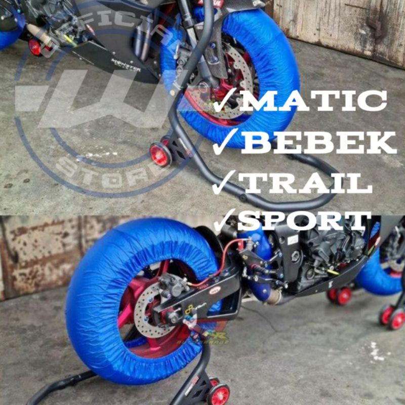 Cover Ban / Sarung Ban / Tyre Warmer Drag race,Kontes,Road Race, Matic, Bebek (1 pcs)