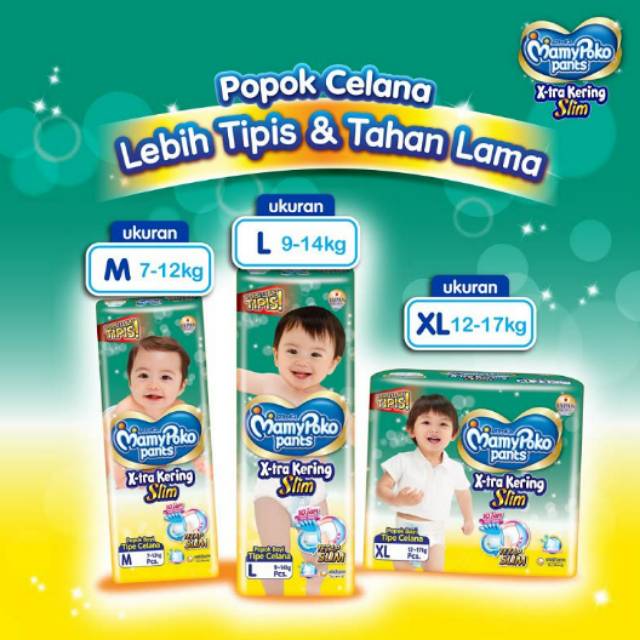 Mamypoko Xtra kering slim m30 l28 xl23/mamypoko slim m30/mamypoko slim l28/mamypoko slim xl23/mamypo