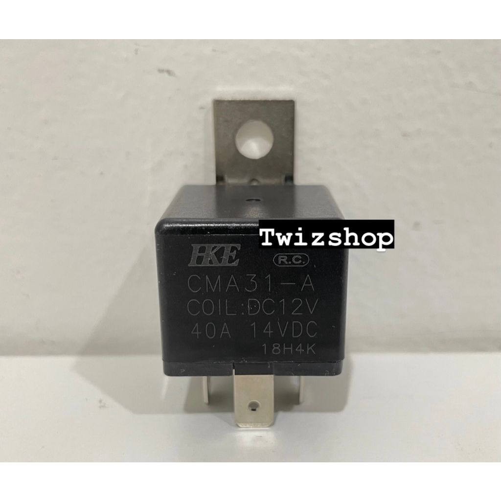 Relay Mobil 4 pin 12V 40A Relay Mobil 4 Kaki 12 Volt HKE Asli CMA31-A