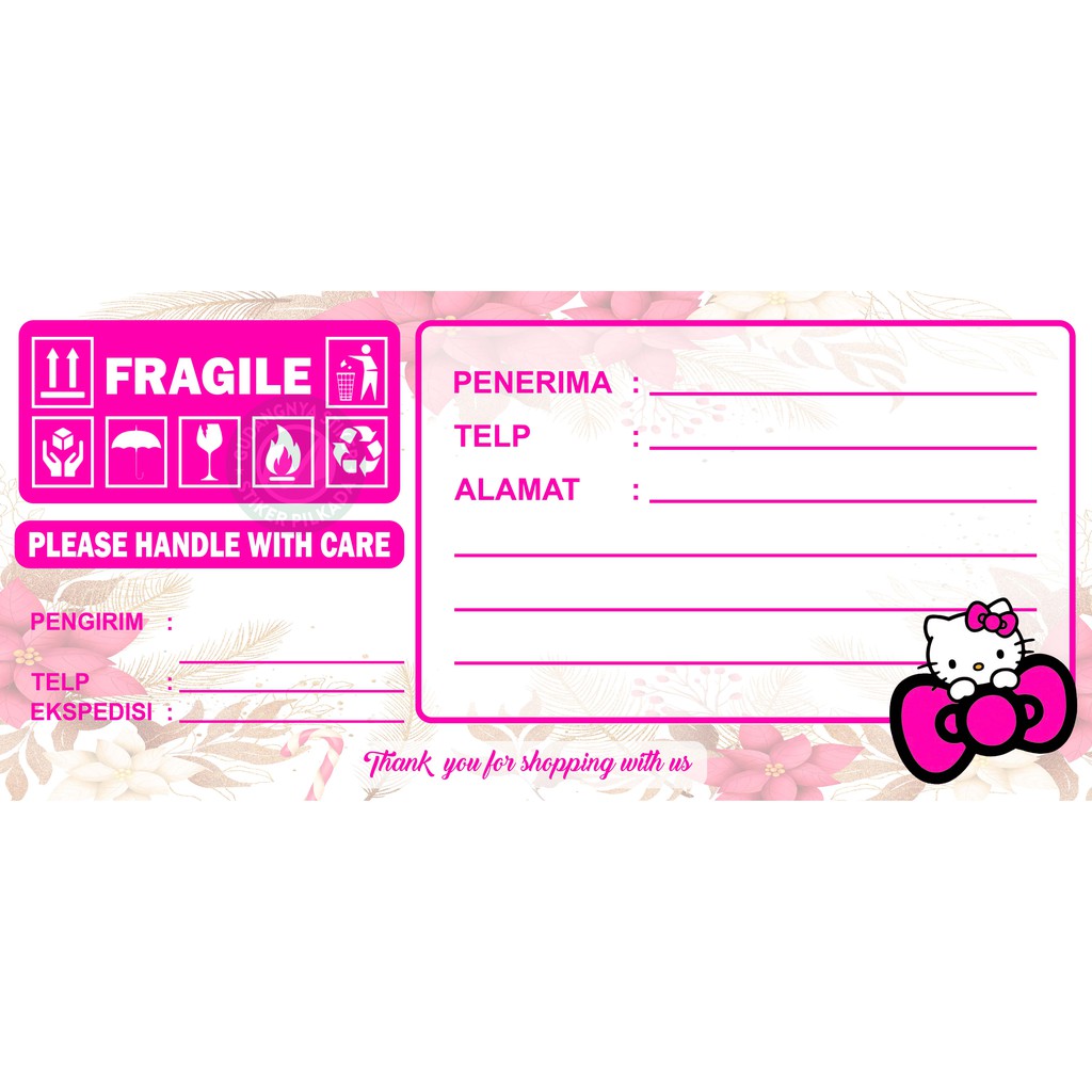 

stiker cromo pengiriman brang ukuran 7x15cm