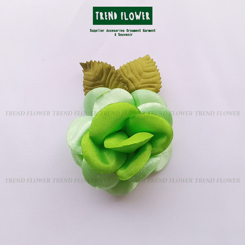 Bunga kain pita army 3 kelopak aksesoris Bros Bunga Souvenir Seserahan kelopak kuntum